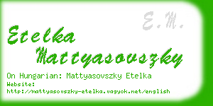 etelka mattyasovszky business card